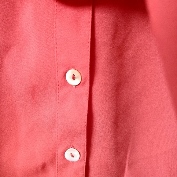 Orange ruffle blouse with tie - Picture 5 of 5